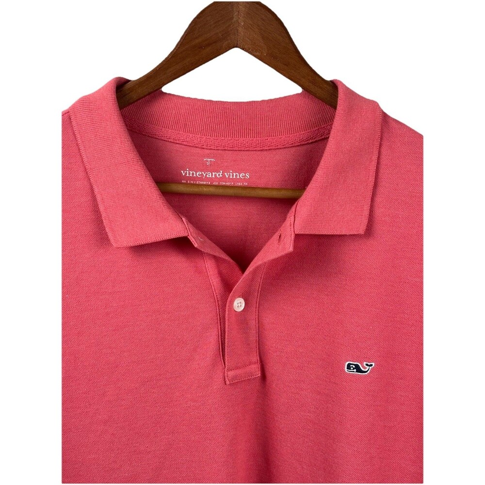 Vineyard Vines Collared Shirt - Adult XL Pink Fuchsia Cotton/Polyester Blend - Picture 2 of 4